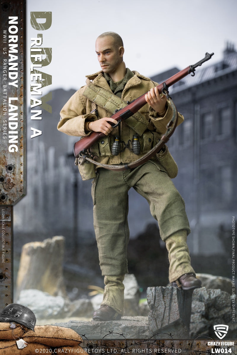 Load image into Gallery viewer, 1/12 - WWII U.S. Ranger D-Day Rifleman - Male Body w/Headsculpt
