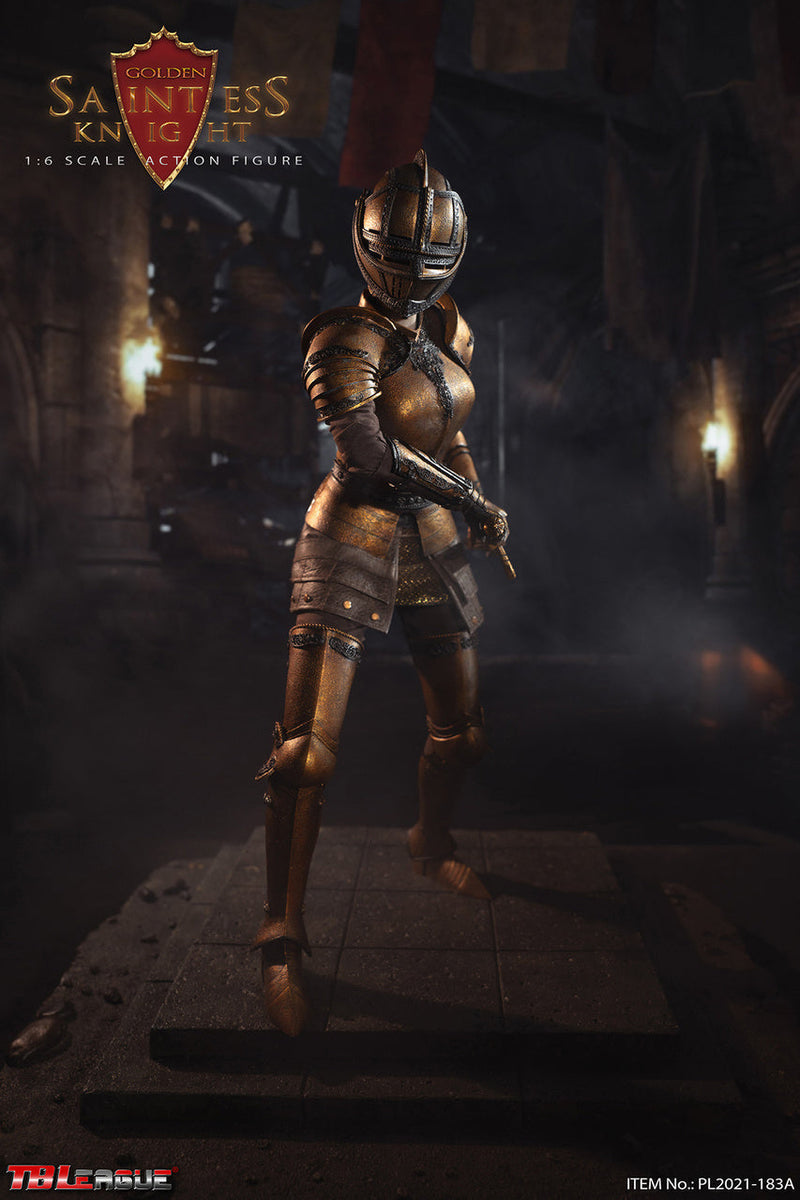 Load image into Gallery viewer, Saintless Knight Gold Ver - Leather Like Female Skirt
