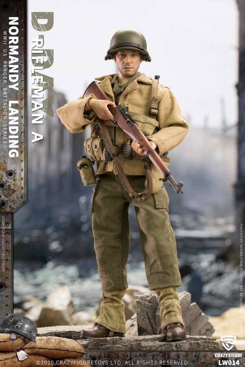 Load image into Gallery viewer, 1/12 - WWII U.S. Ranger D-Day Rifleman - Male Body w/Headsculpt
