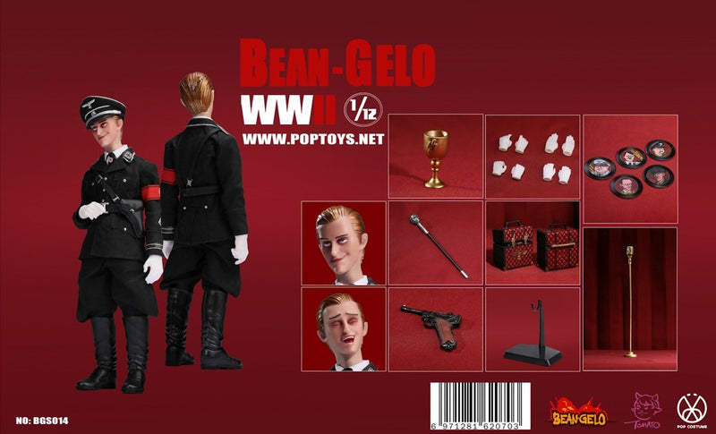 Load image into Gallery viewer, 1/12 - WWII Bean-Gelo - Elegant Man - Black German Uniform Set
