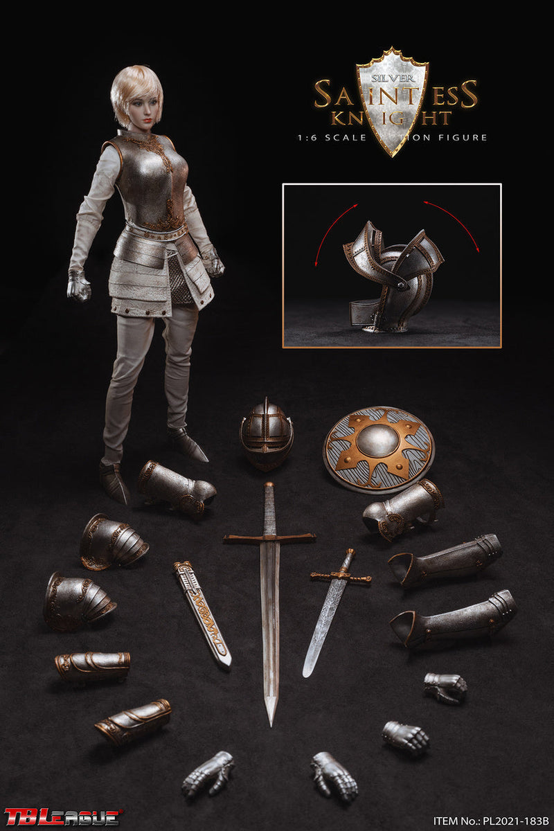 Load image into Gallery viewer, Saintless Knight White Ver - Silver Like Female Knight Helmet
