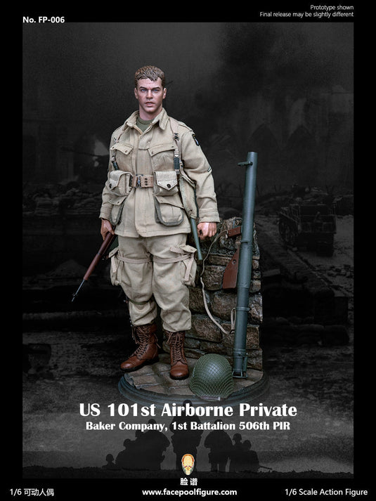 US 101st Airborne Private Baker - Rivet Belt w/Shovel & Pouch Set