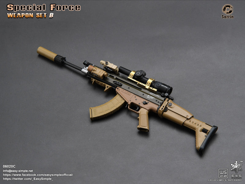 Load image into Gallery viewer, Special Force Weapon Set B - Sarrin Scar-H w/Accessory Set
