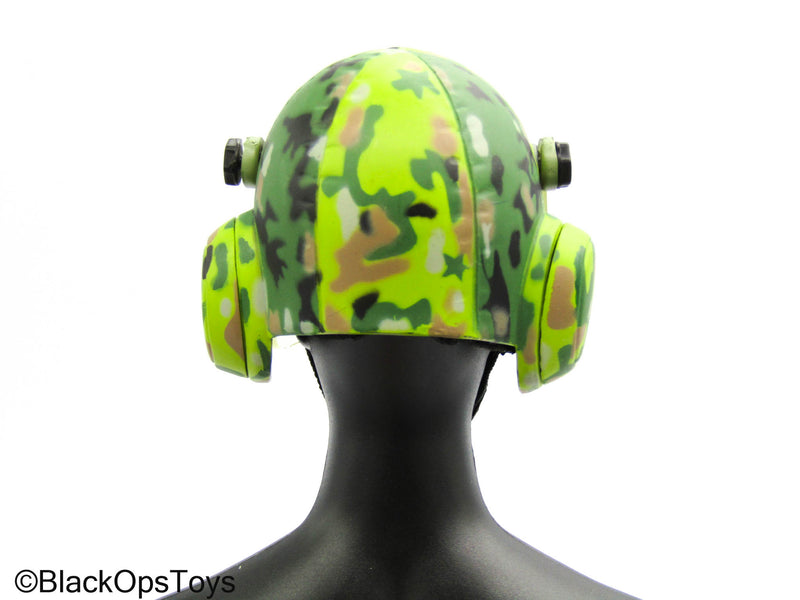 Load image into Gallery viewer, Camo Green Helmet w/Visor
