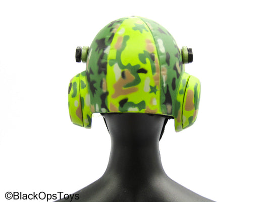 Camo Green Helmet w/Visor