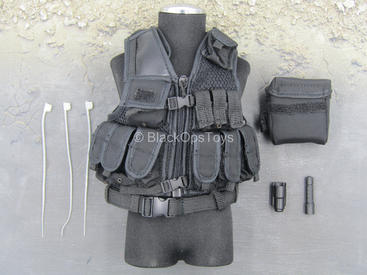 Chinese People's Armed Police - Black Combat Vest w/Pouches