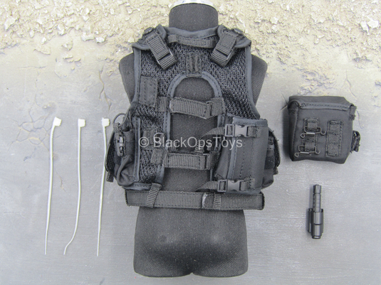 Chinese People's Armed Police - Black Combat Vest w/Pouches