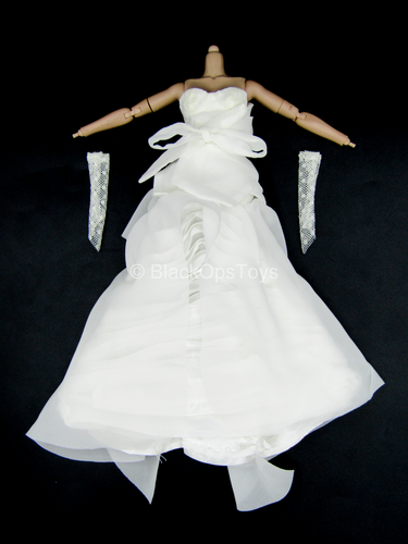 White Female Bridal Dress Set