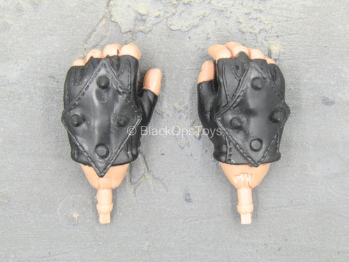 Black Spiked Gloved Hand Set (x2)