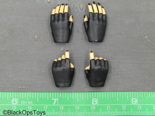 Doomsday Rat - Female Black Fingerless Gloved Hand Set