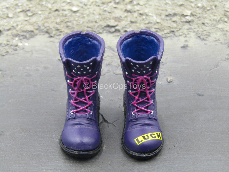 Load image into Gallery viewer, Clown Queen - Purple Boots (Peg Type)
