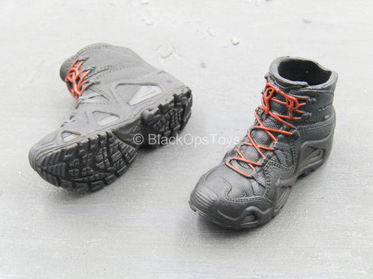 ZERT - Sniper Team - Black & Red Boots (Peg Type)