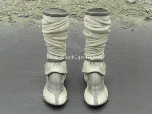 GI Joe Storm Shadow Camo Ver - White Ninja 2-Part Boots (Peg Type)