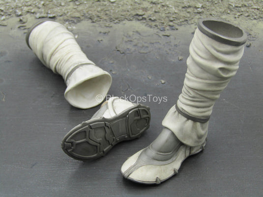 GI Joe Storm Shadow Camo Ver - White Ninja 2-Part Boots (Peg Type)