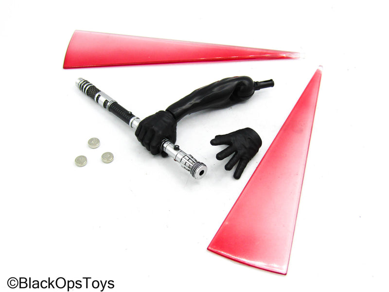 Load image into Gallery viewer, Star Wars Darth Maul - Light Up Red Lightsaber Arm w/Motion Blades
