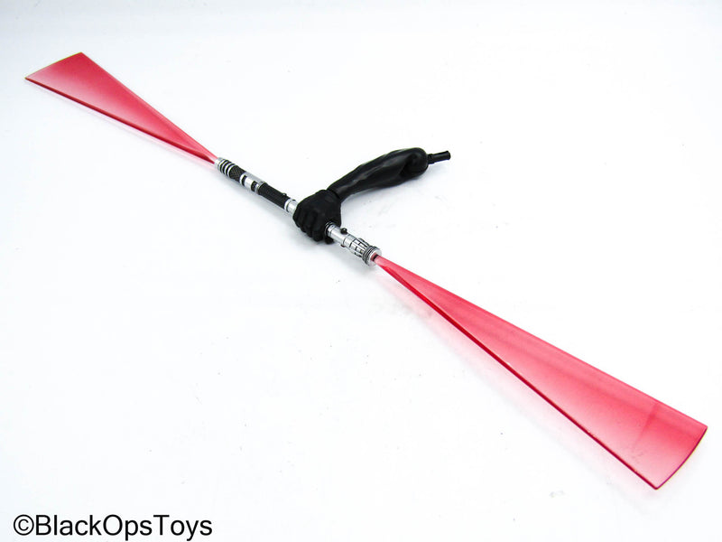 Load image into Gallery viewer, Star Wars Darth Maul - Light Up Red Lightsaber Arm w/Motion Blades
