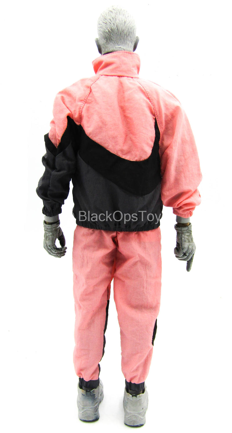 Load image into Gallery viewer, Big Swoosh Fashion Sports Set - Pink &amp; Black Jacket &amp; Pants
