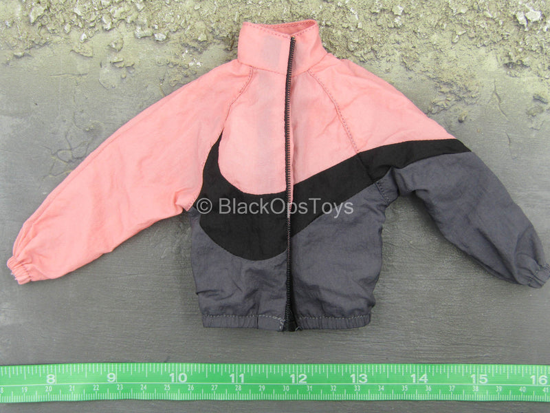 Load image into Gallery viewer, Big Swoosh Fashion Sports Set - Pink &amp; Black Jacket &amp; Pants
