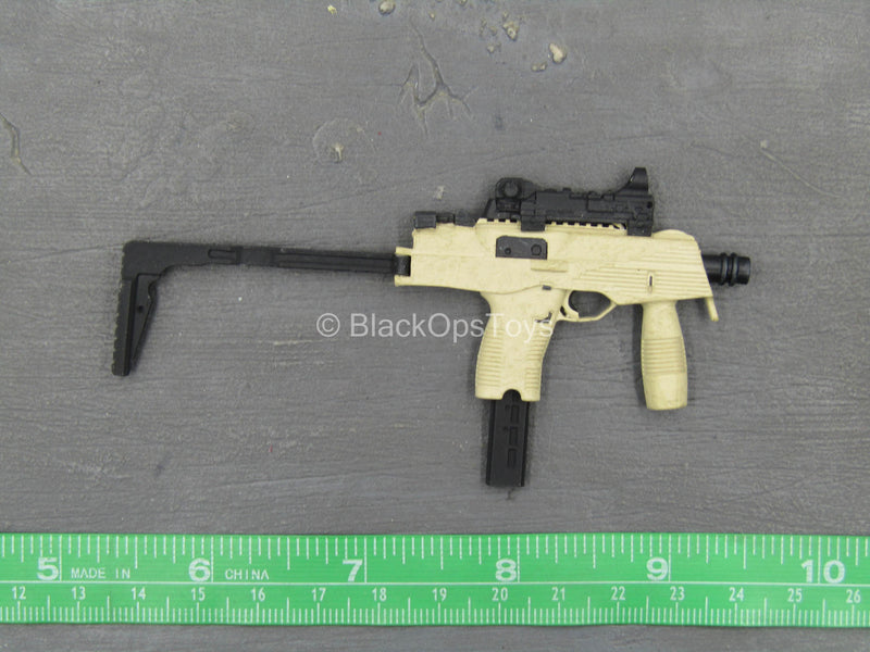 Load image into Gallery viewer, Tan TMP Submachine Gun w/Folding Stock
