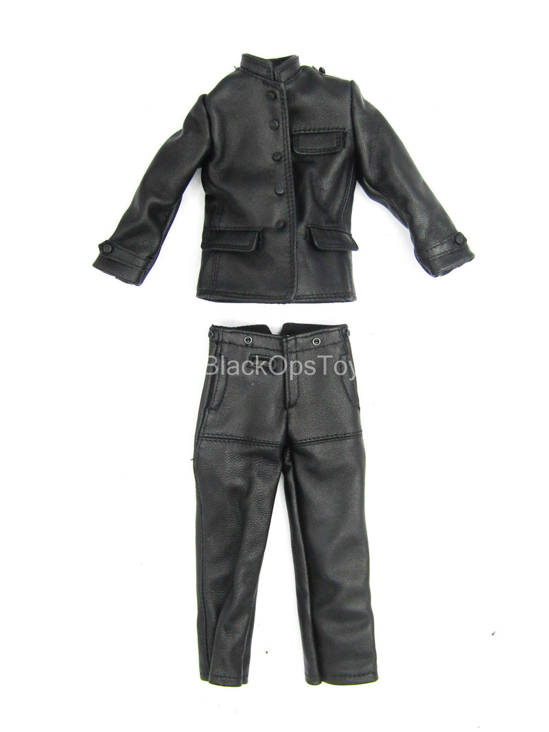 Load image into Gallery viewer, WWII - German U Boat Stabsober - Black Leather Like Uniform Set
