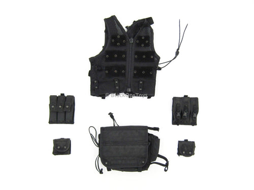 Navy Seal Team 5 VBSS Commander Black Tactical Vest & Pouches Set