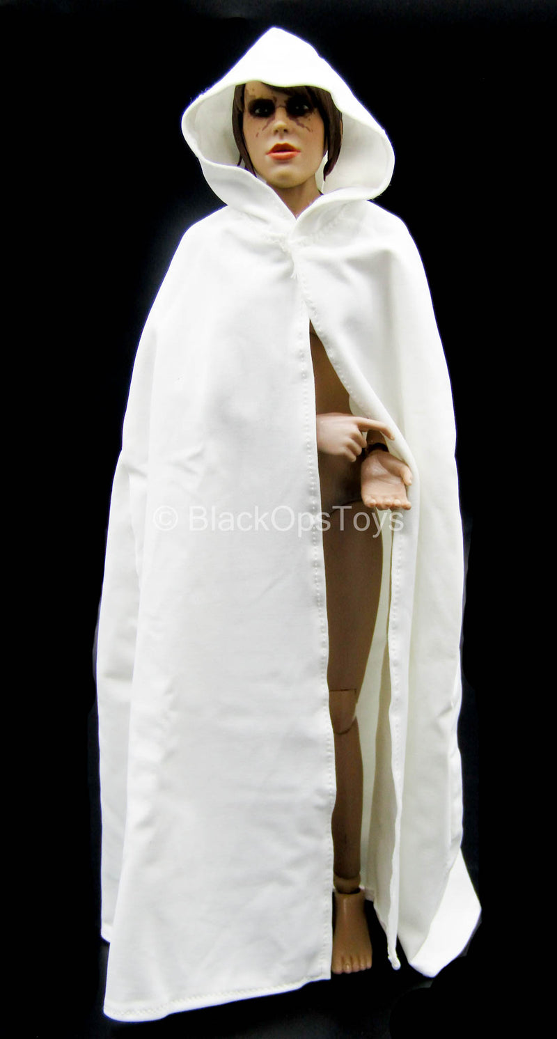 Load image into Gallery viewer, Ghost - White Hooded Cape
