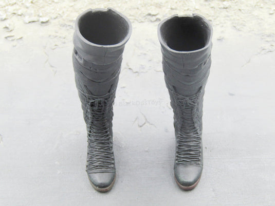 Resident Evil - Alice - Black Knee High Boots (Peg Type)