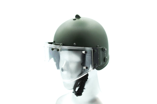 OSN Saturn Police - OD Green Riot Helmet w/Clear Visor