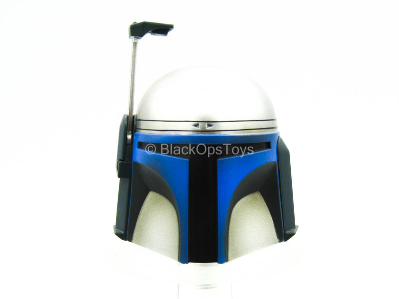 Load image into Gallery viewer, Star Wars - Jango Fett - Mandalorian Helmet w/Blue Coloring
