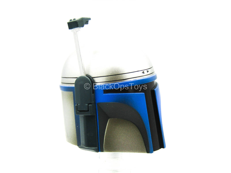 Load image into Gallery viewer, Star Wars - Jango Fett - Mandalorian Helmet w/Blue Coloring
