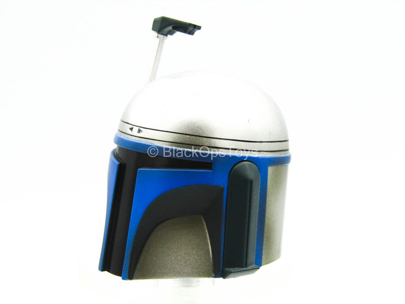 Load image into Gallery viewer, Star Wars - Jango Fett - Mandalorian Helmet w/Blue Coloring
