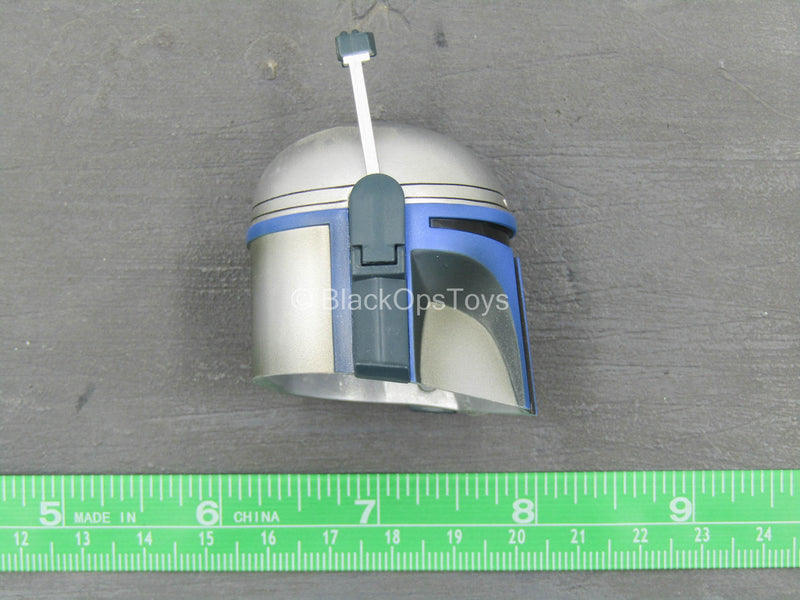 Load image into Gallery viewer, Star Wars - Jango Fett - Mandalorian Helmet w/Blue Coloring
