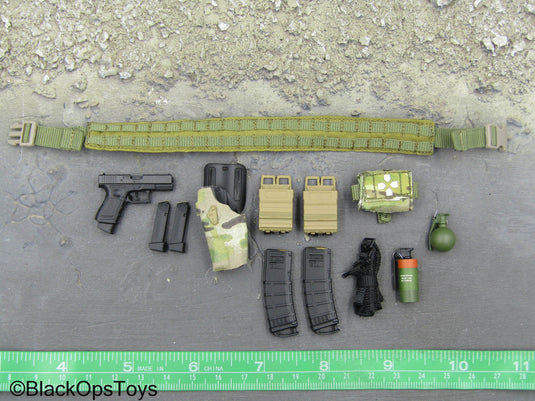 Crisis Response Force - Green MOLLE Battle Belt w/9mm Pistol Set