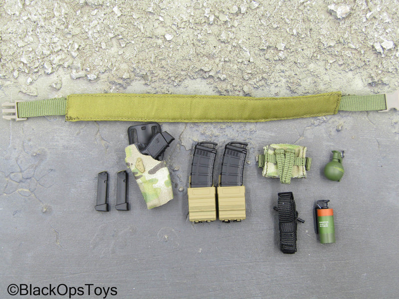 Load image into Gallery viewer, Crisis Response Force - Green MOLLE Battle Belt w/9mm Pistol Set
