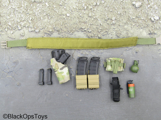 Crisis Response Force - Green MOLLE Battle Belt w/9mm Pistol Set