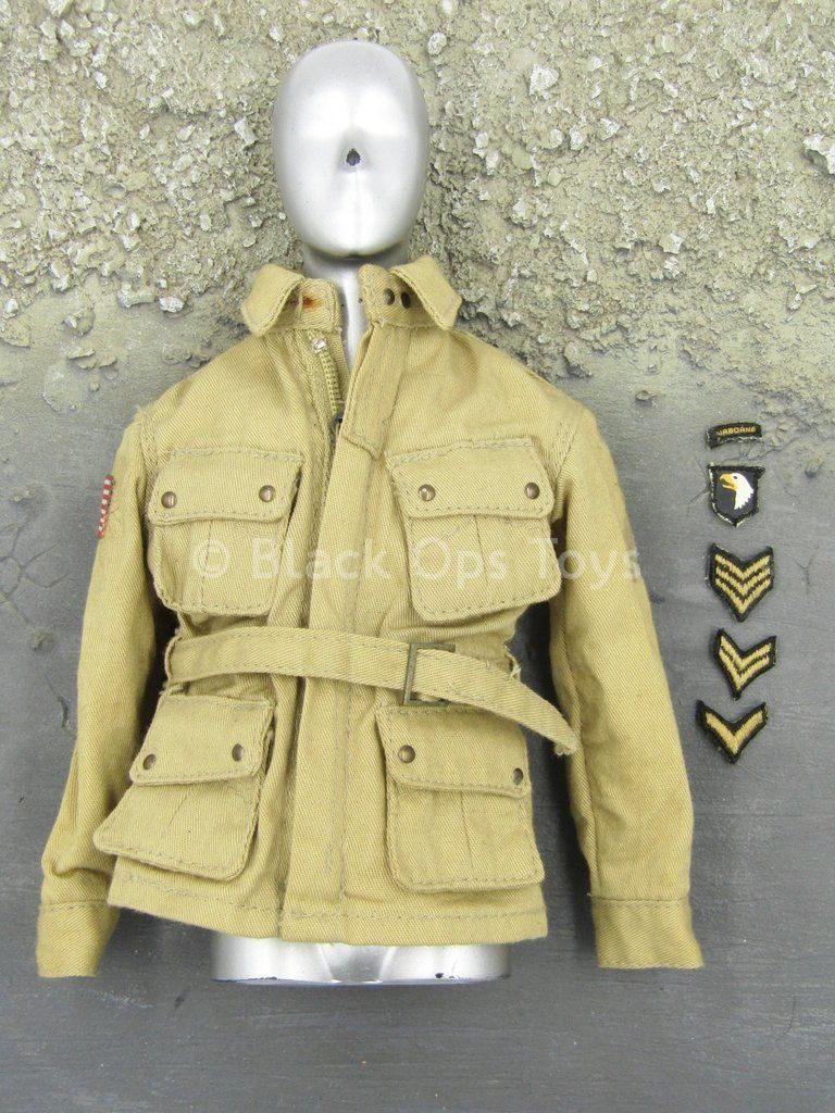 WWII - U.S. Army Airborne - Tan Uniform Jacket & Patch Set – BlackOpsToys