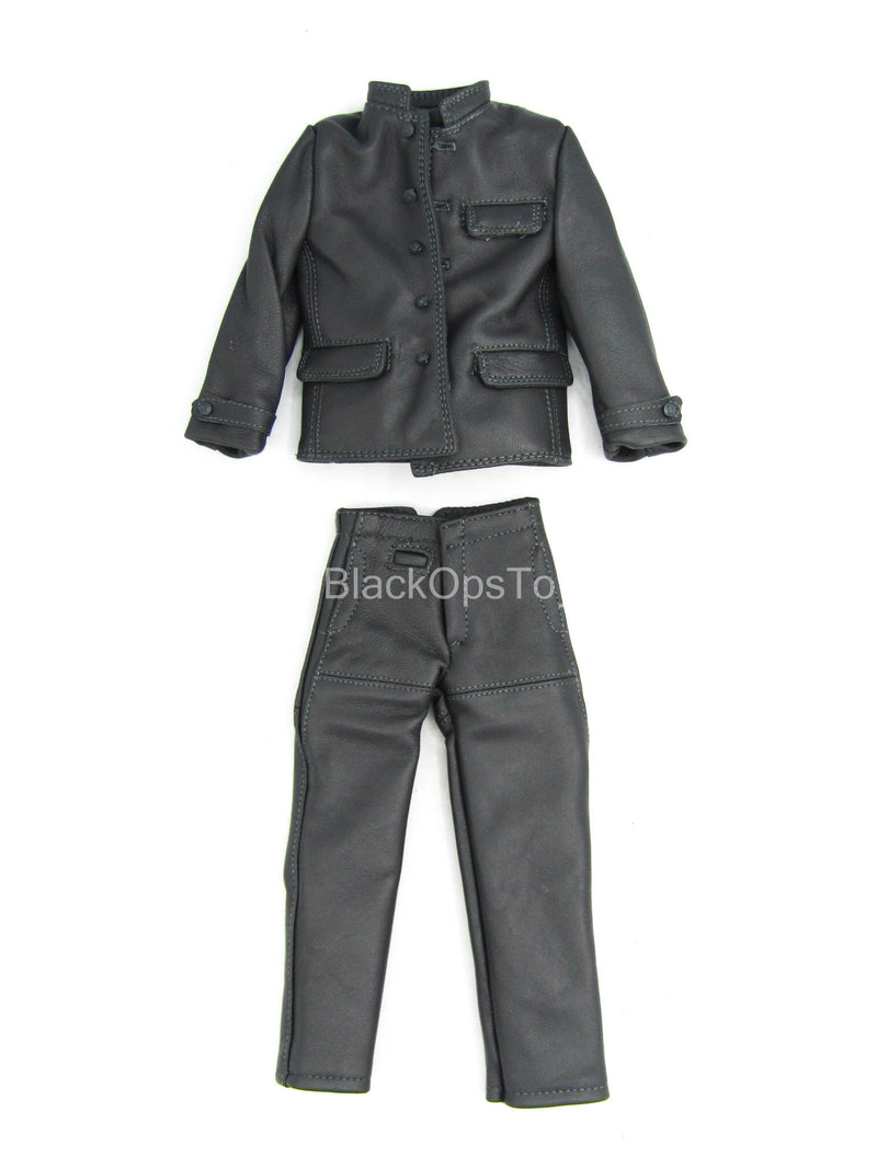 Load image into Gallery viewer, WWII - German Seaman - Grey Leather Like Uniform Set
