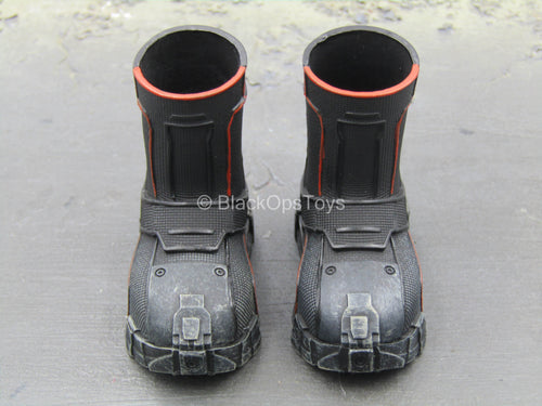 The Wandering Earth - Black Armored Boots (Peg Type)