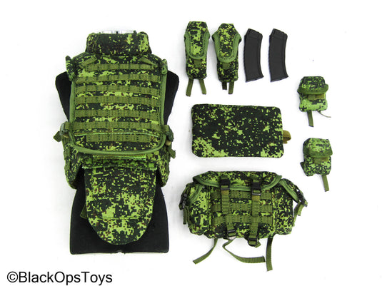 VT096B Black Adjustable Tactical Vest w Holster, Internal Pockets &  Bladder Pack