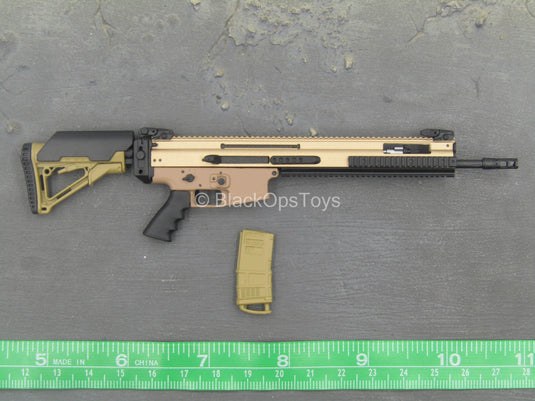 Collapsible Stock FDE 5.56 NATO SCAR DMR Rifle