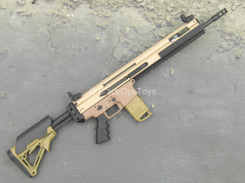 Load image into Gallery viewer, Collapsible Stock FDE 5.56 NATO SCAR DMR Rifle
