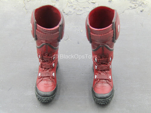 The Avengers - Captain America - Red Combat Boots (Peg Type)