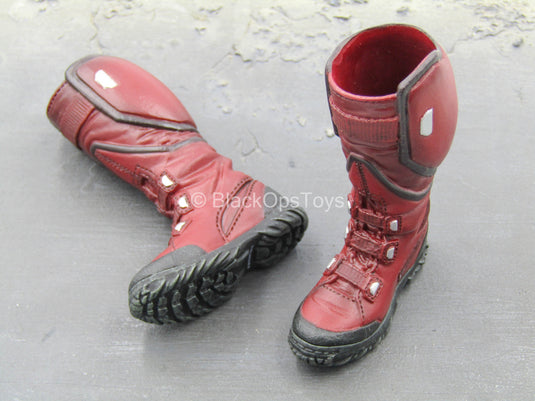 The Avengers - Captain America - Red Combat Boots (Peg Type)