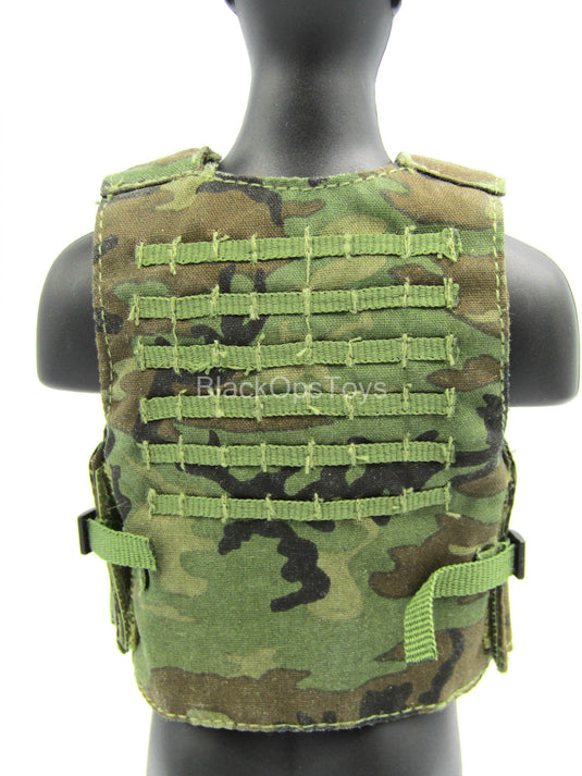 Woodland Combat Plate Carrier MOLLE Vest