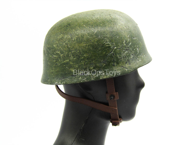 Load image into Gallery viewer, Weathered Green Helmet
