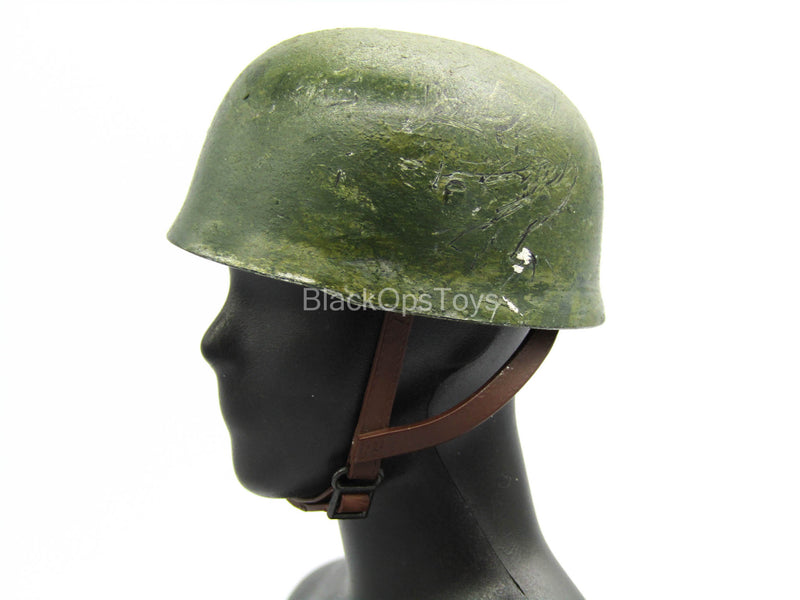 Load image into Gallery viewer, Weathered Green Helmet
