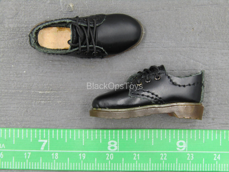 Load image into Gallery viewer, Metropolitan Police Katie - Female Black Leather Shoes (Foot Type)
