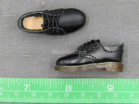 Metropolitan Police Katie - Female Black Leather Shoes (Foot Type)