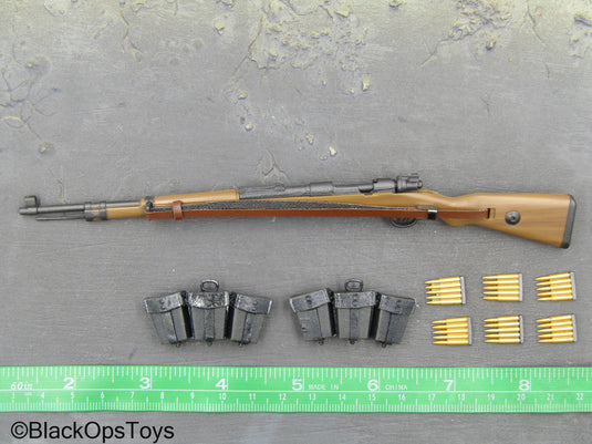 WWII - German Volksgrenadier - Kar98 Rifle w/Sling & Ammo Pouches