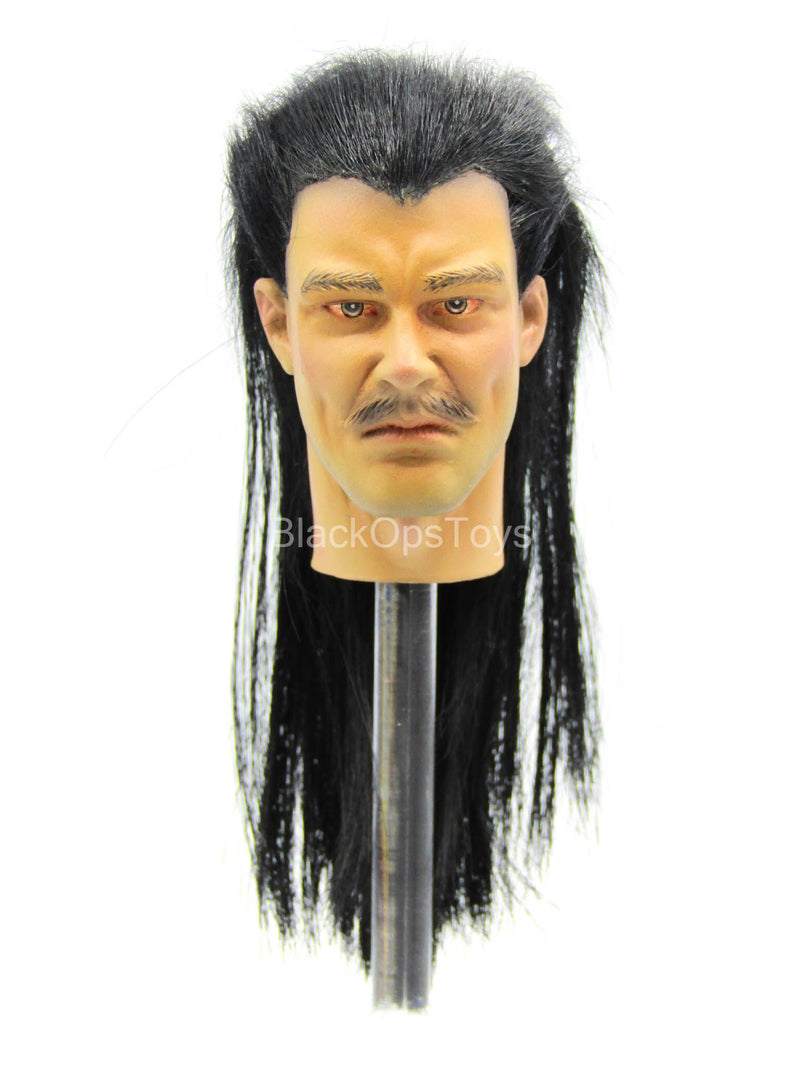 Load image into Gallery viewer, Asian Male Head Sculpt w/Rooted Hair &amp; Blue Scarf
